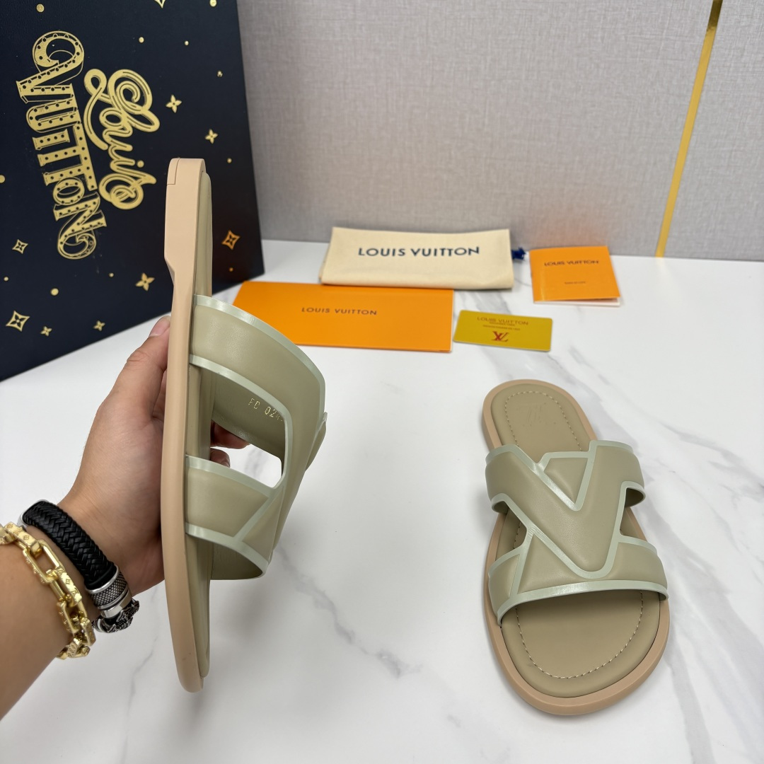 💋💍L家夏季新品  路易-威登    L*V  PORTOFINO 凉拖   官方   7,050   