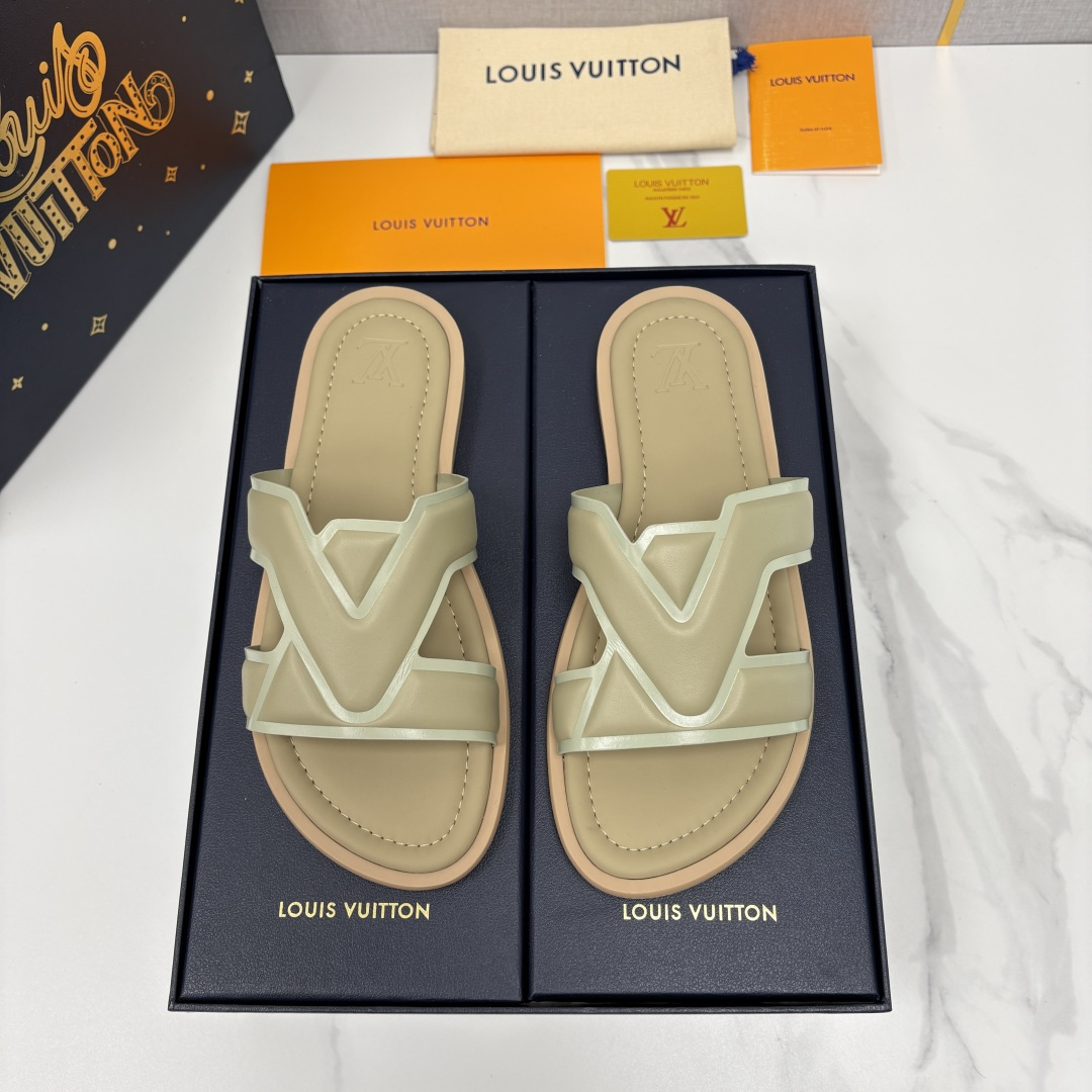 💋💍L家夏季新品  路易-威登    L*V  PORTOFINO 凉拖   官方   7,050   