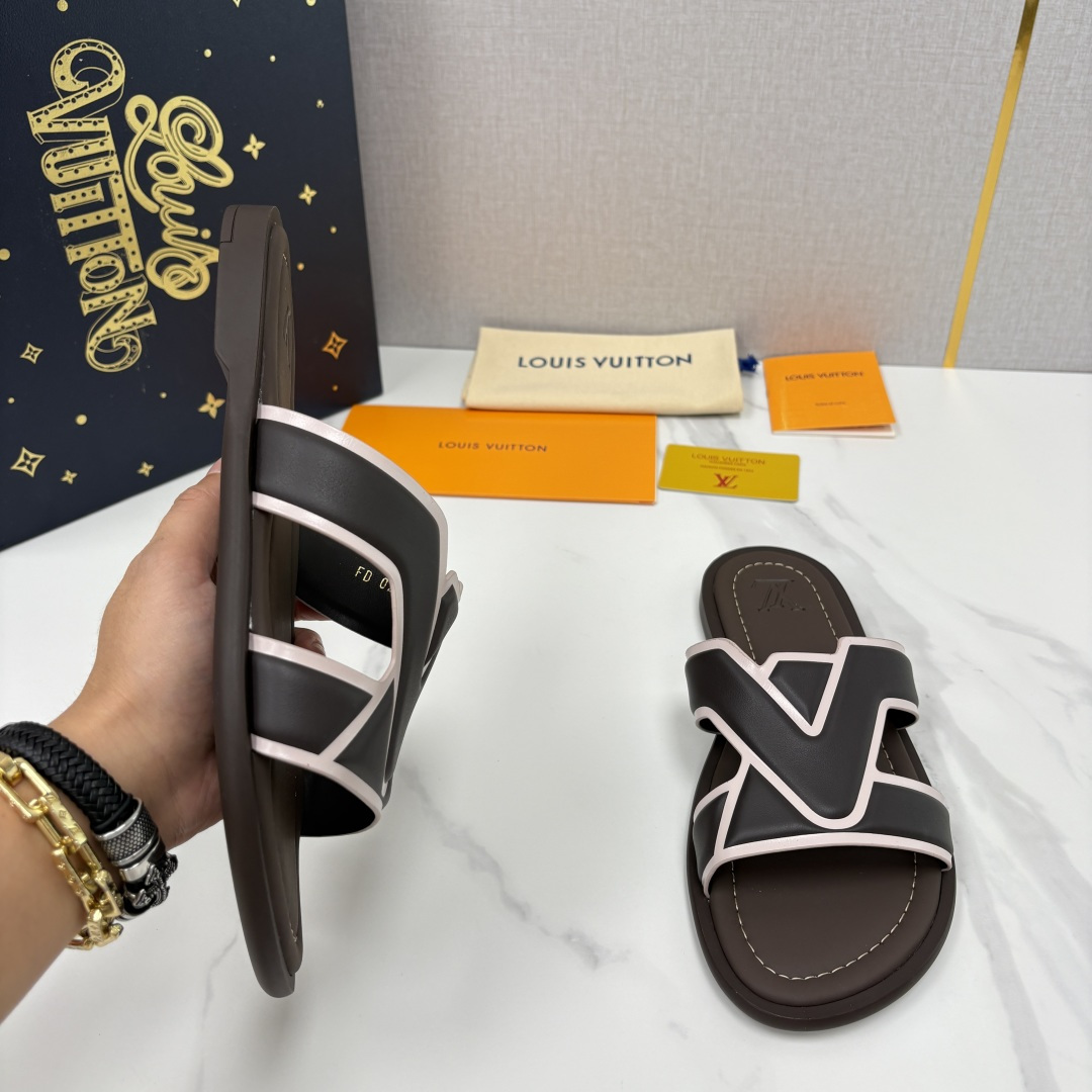 💋💍L家夏季新品  路易-威登    L*V  PORTOFINO 凉拖   官方   7,050   