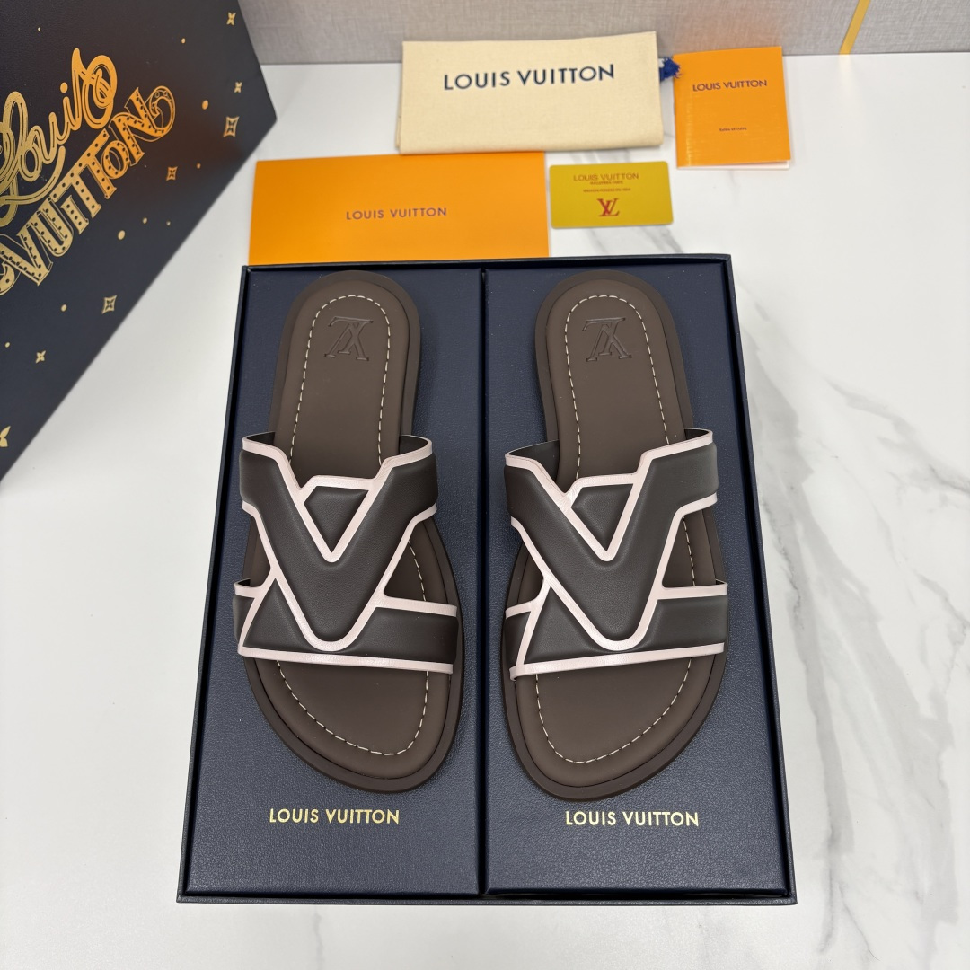 💋💍L家夏季新品  路易-威登    L*V  PORTOFINO 凉拖   官方   7,050   
