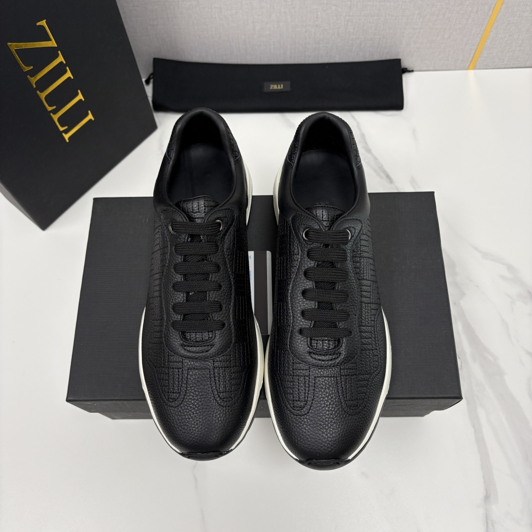 💋💍ZL家新品  Zill* 兹-利  是1970创立的法国奢侈男装品牌   缝线装饰男士休闲运动鞋当法