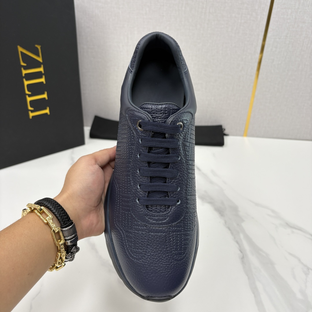 💋💍ZL家新品  Zill* 兹-利  是1970创立的法国奢侈男装品牌   缝线装饰男士休闲运动鞋当法
