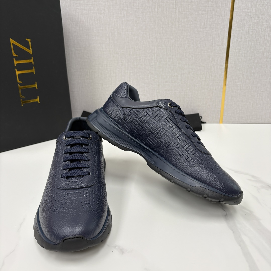 💋💍ZL家新品  Zill* 兹-利  是1970创立的法国奢侈男装品牌   缝线装饰男士休闲运动鞋当法