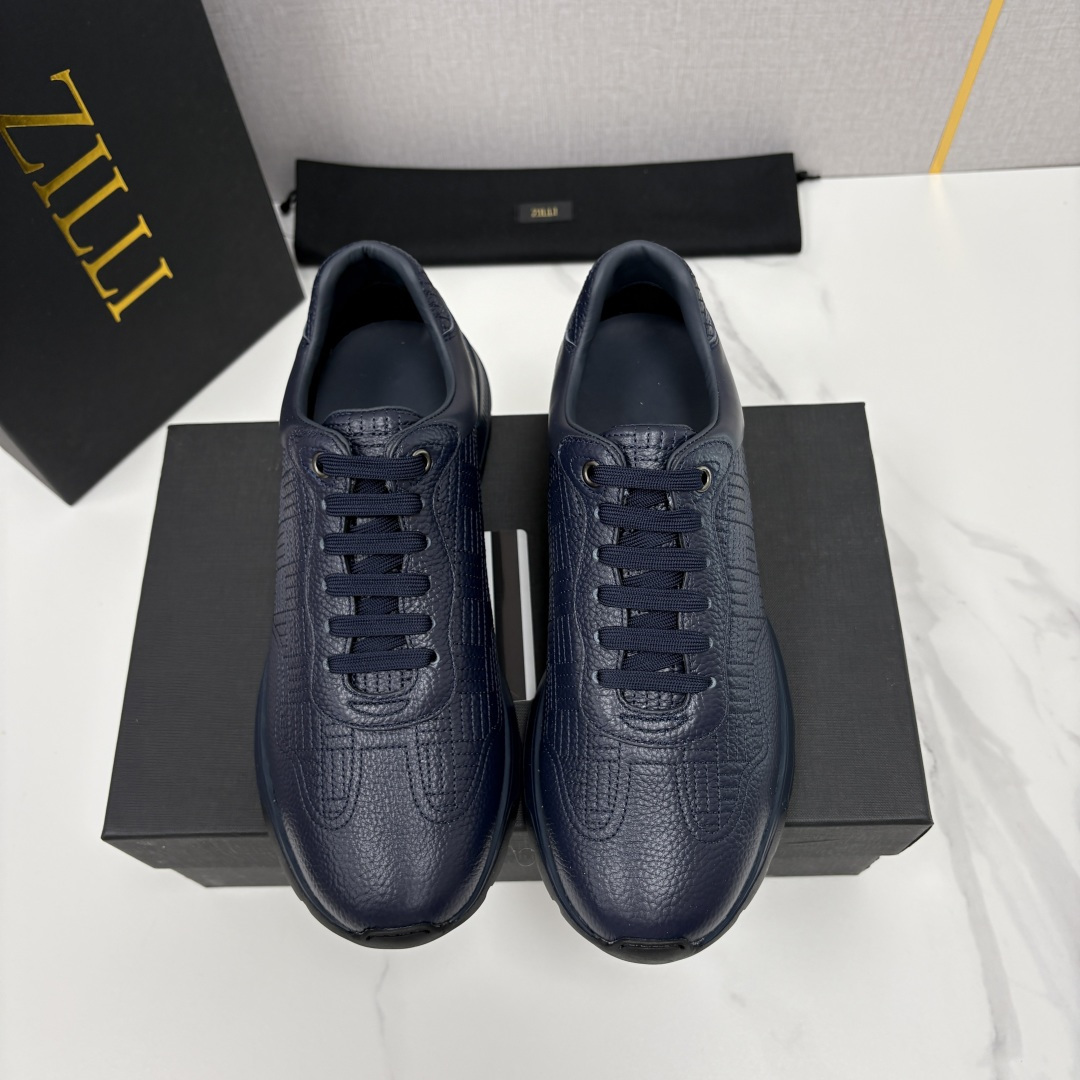 💋💍ZL家新品  Zill* 兹-利  是1970创立的法国奢侈男装品牌   缝线装饰男士休闲运动鞋当法