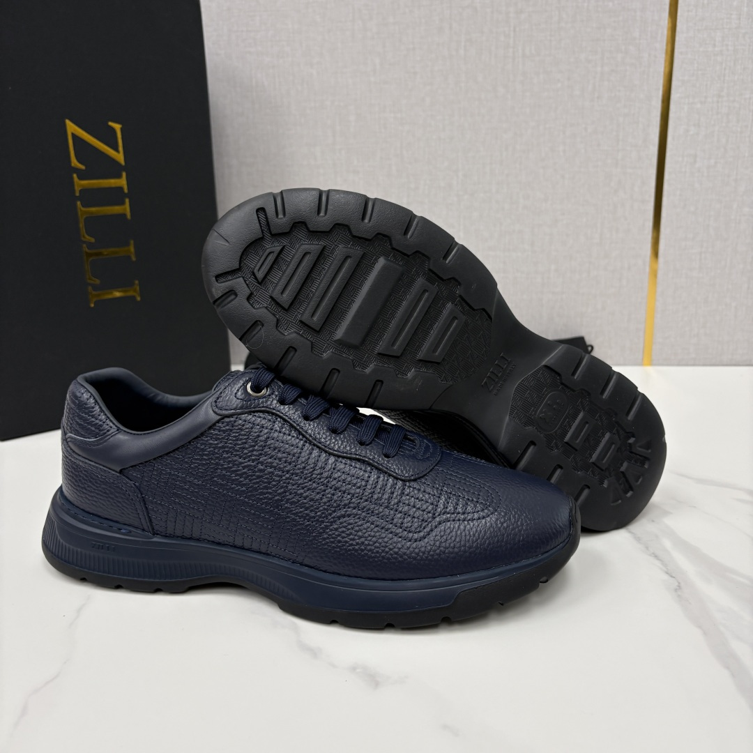 💋💍ZL家新品  Zill* 兹-利  是1970创立的法国奢侈男装品牌   缝线装饰男士休闲运动鞋当法