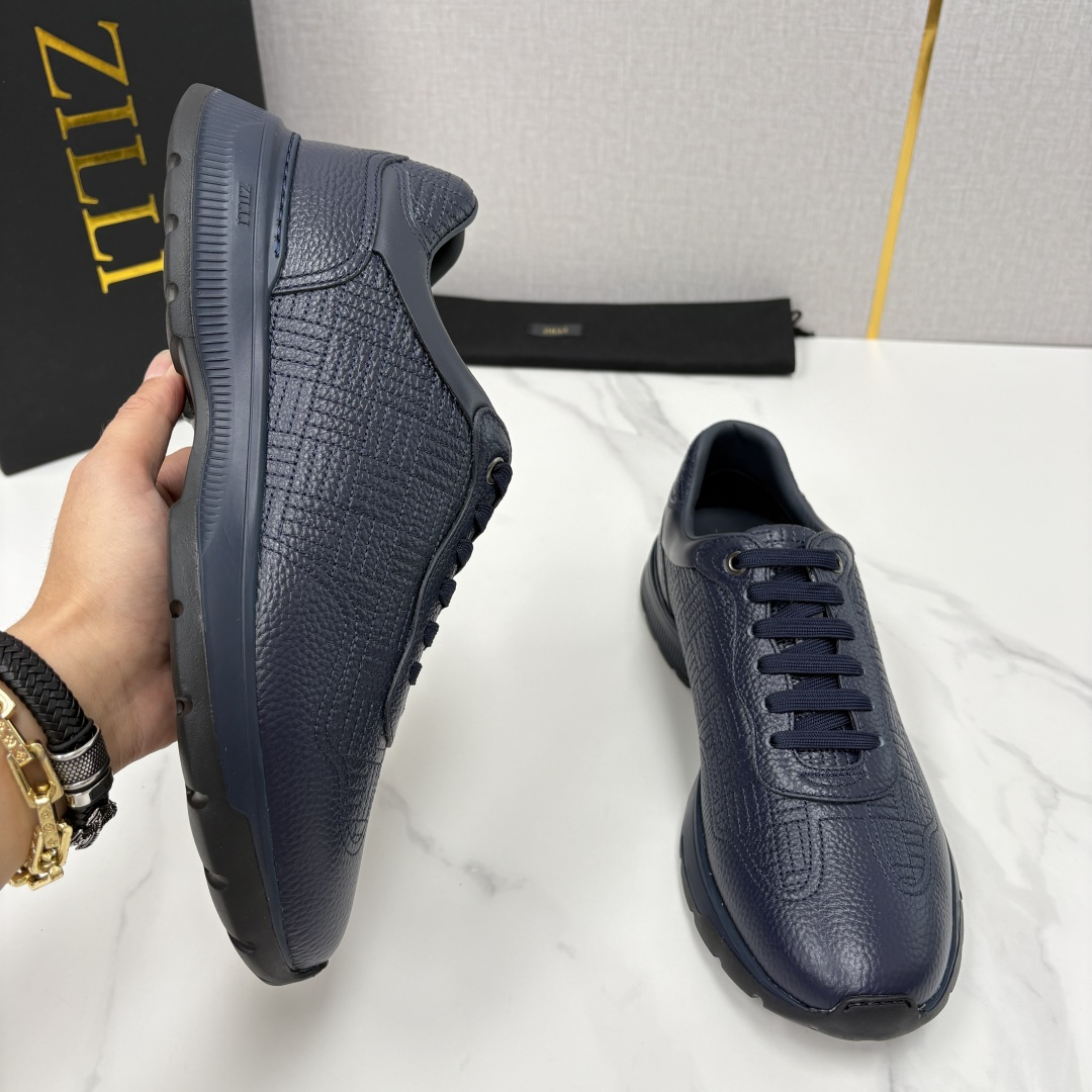💋💍ZL家新品  Zill* 兹-利  是1970创立的法国奢侈男装品牌   缝线装饰男士休闲运动鞋当法