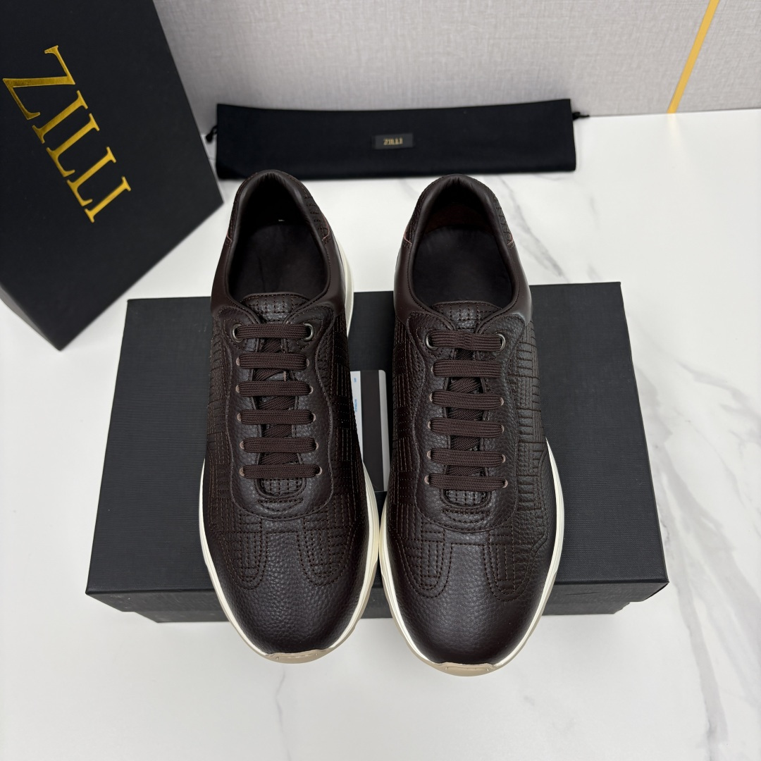 💋💍ZL家新品  Zill* 兹-利  是1970创立的法国奢侈男装品牌   缝线装饰男士休闲运动鞋当法