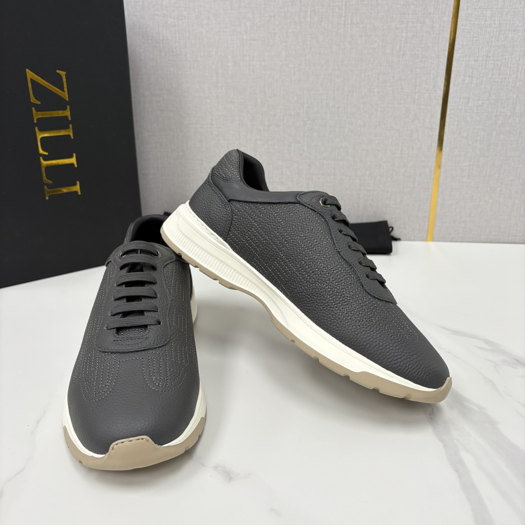 💋💍ZL家新品  Zill* 兹-利  是1970创立的法国奢侈男装品牌   缝线装饰男士休闲运动鞋当法