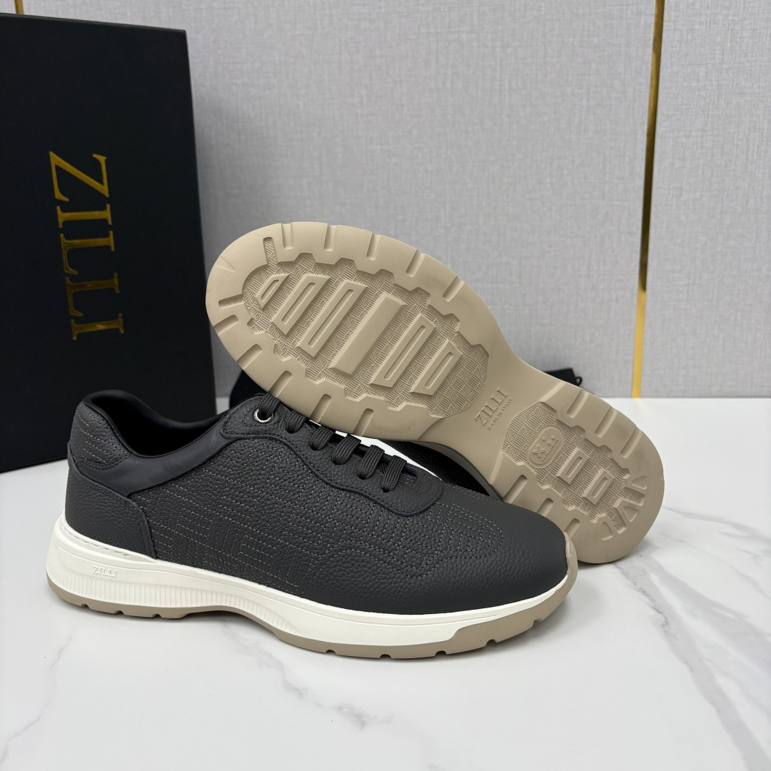 💋💍ZL家新品  Zill* 兹-利  是1970创立的法国奢侈男装品牌   缝线装饰男士休闲运动鞋当法
