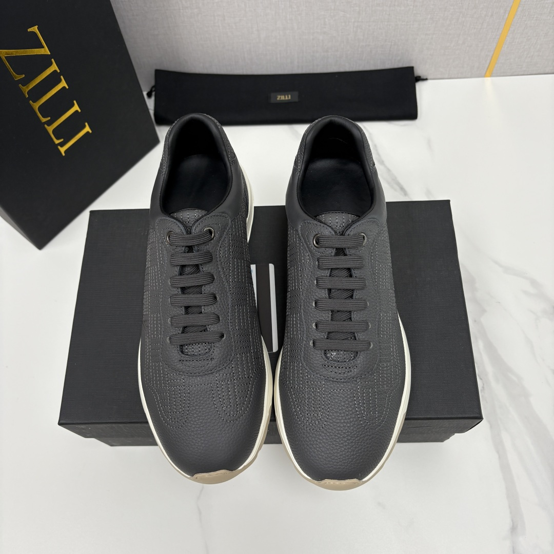 💋💍ZL家新品  Zill* 兹-利  是1970创立的法国奢侈男装品牌   缝线装饰男士休闲运动鞋当法