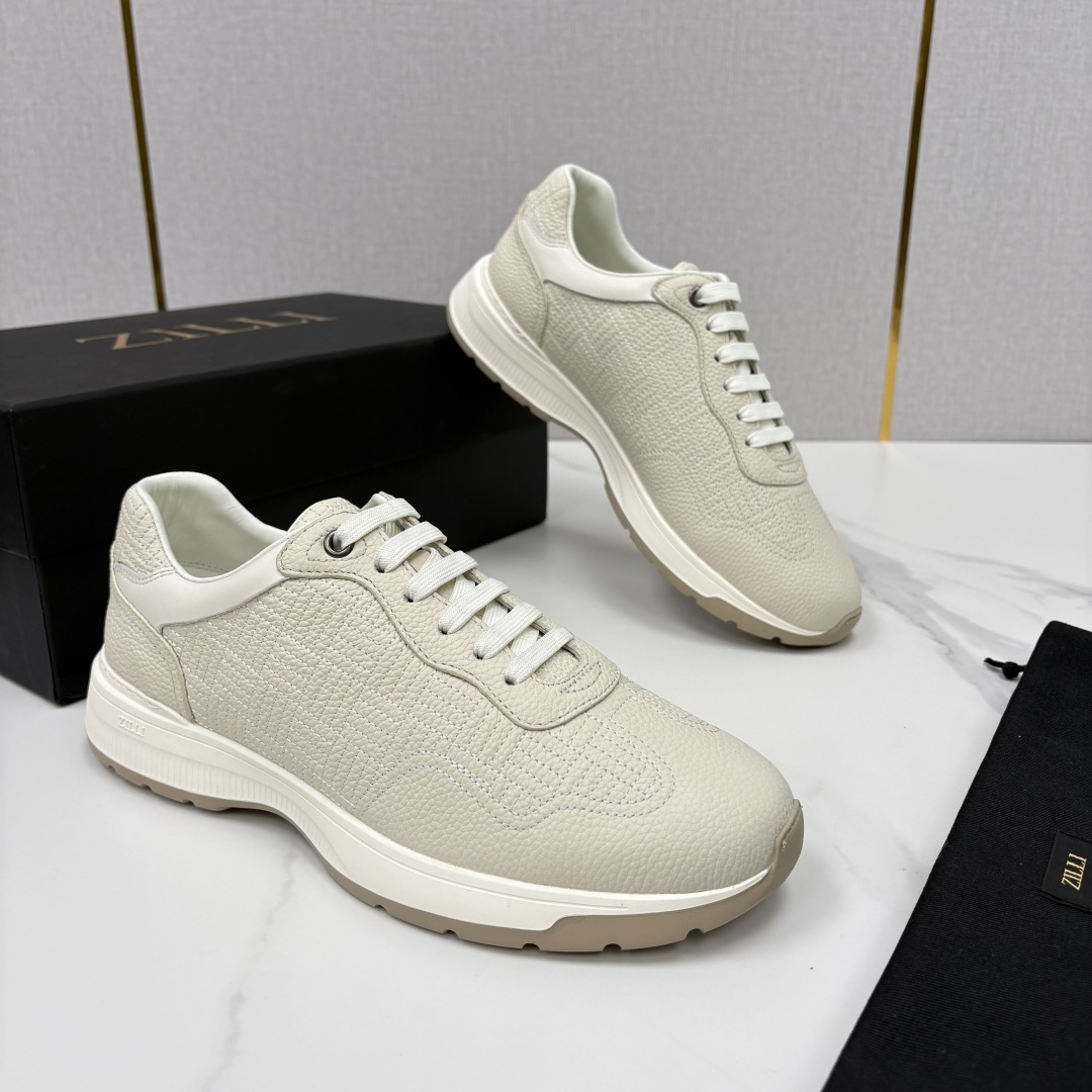 💋💍ZL家新品  Zill* 兹-利  是1970创立的法国奢侈男装品牌   缝线装饰男士休闲运动鞋当法