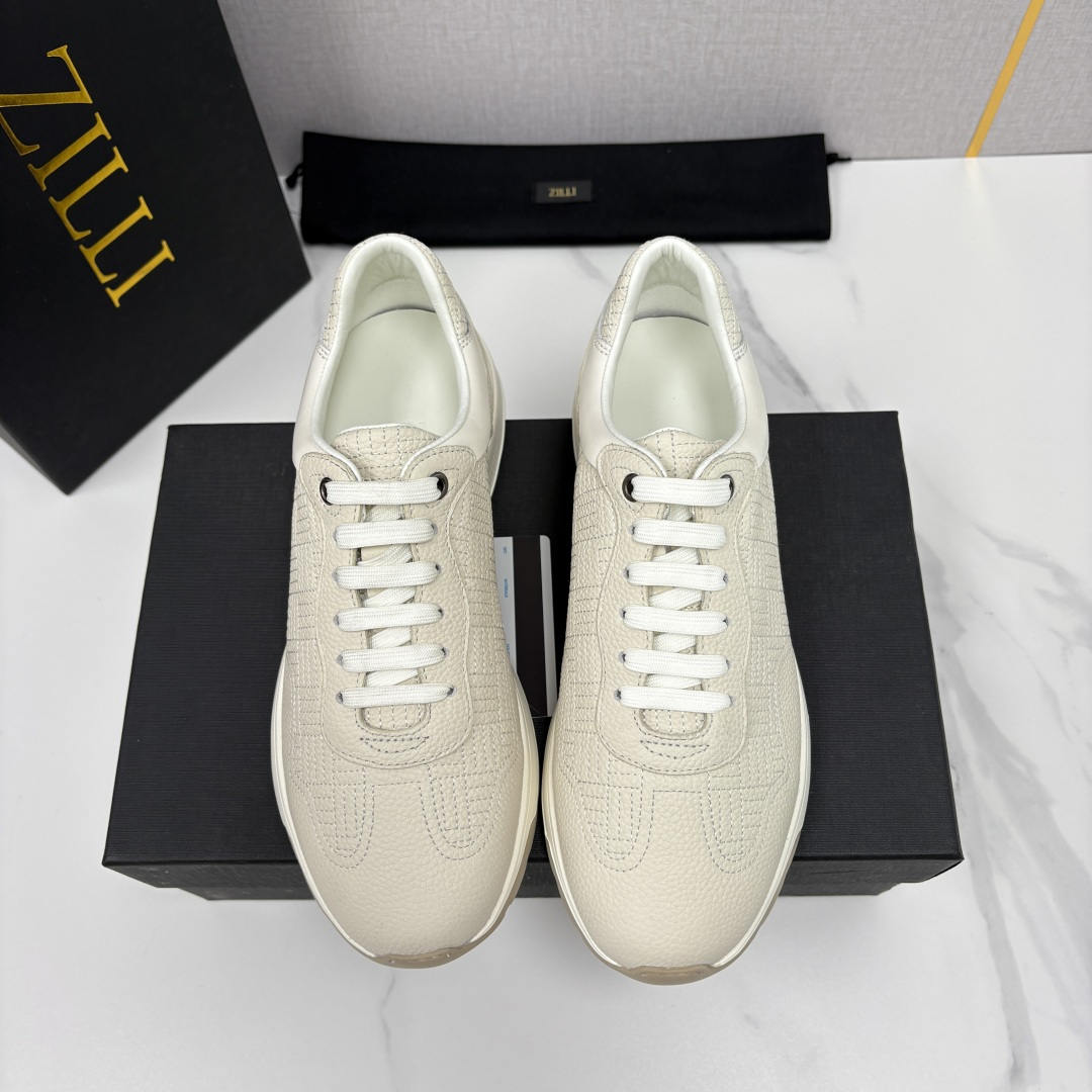 💋💍ZL家新品  Zill* 兹-利  是1970创立的法国奢侈男装品牌   缝线装饰男士休闲运动鞋当法