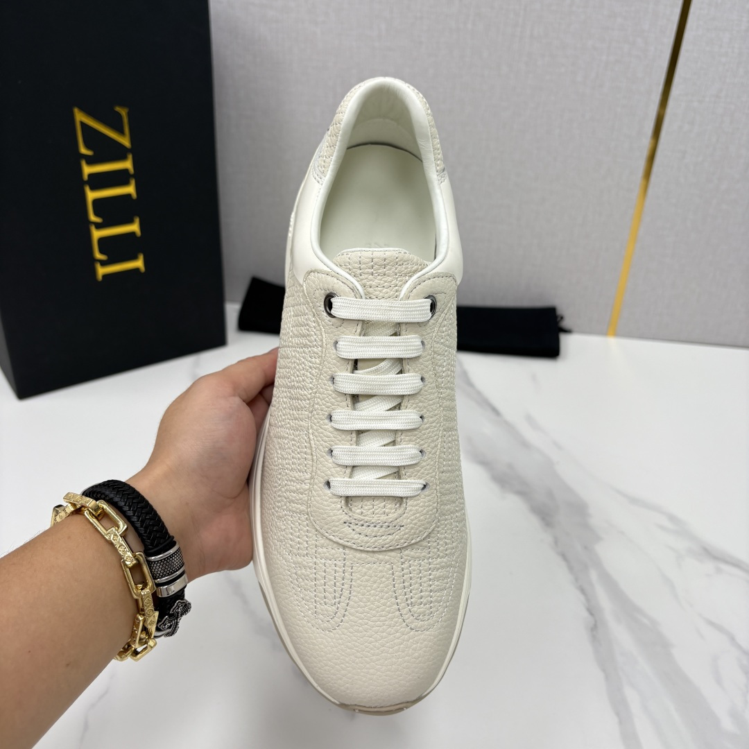 💋💍ZL家新品  Zill* 兹-利  是1970创立的法国奢侈男装品牌   缝线装饰男士休闲运动鞋当法