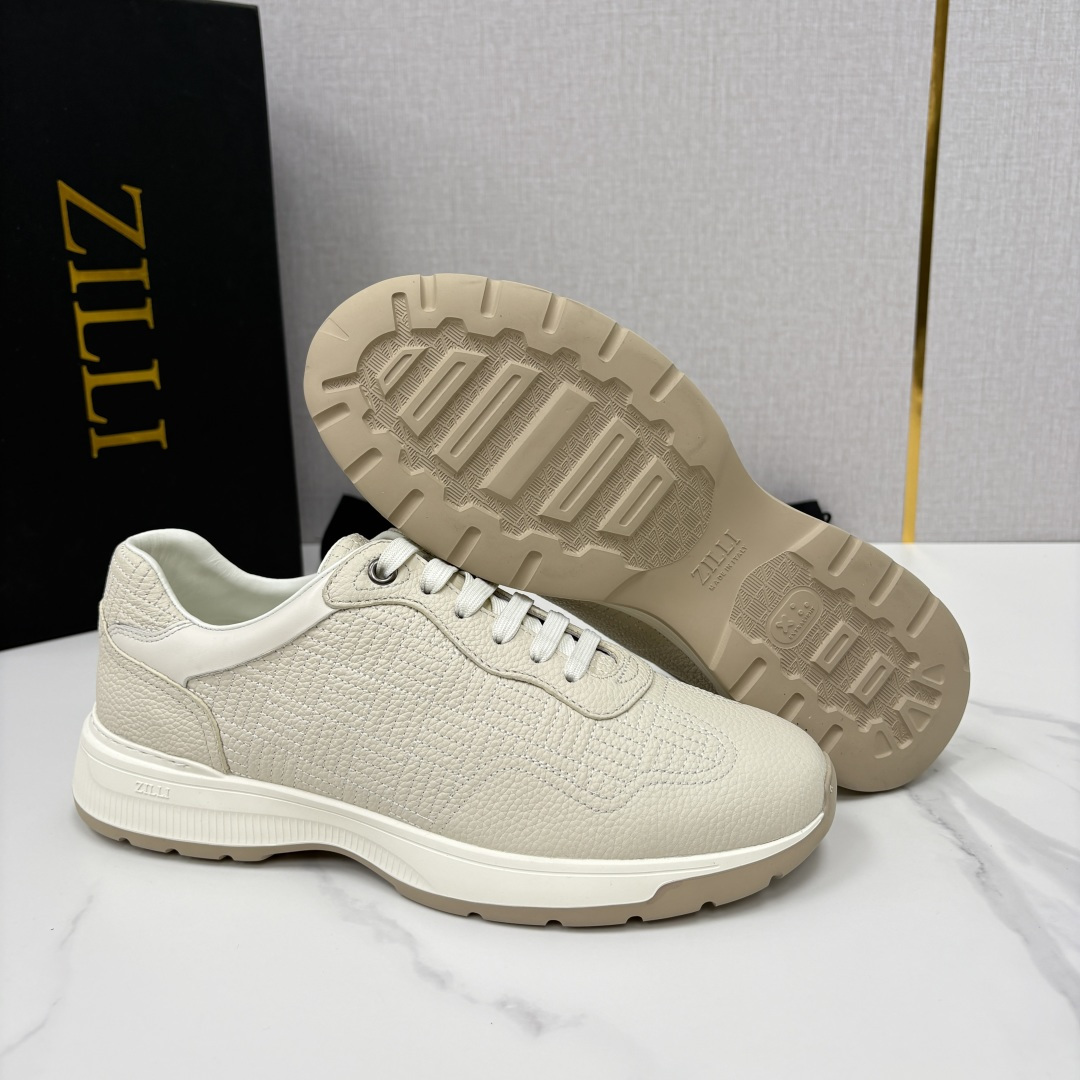 💋💍ZL家新品  Zill* 兹-利  是1970创立的法国奢侈男装品牌   缝线装饰男士休闲运动鞋当法
