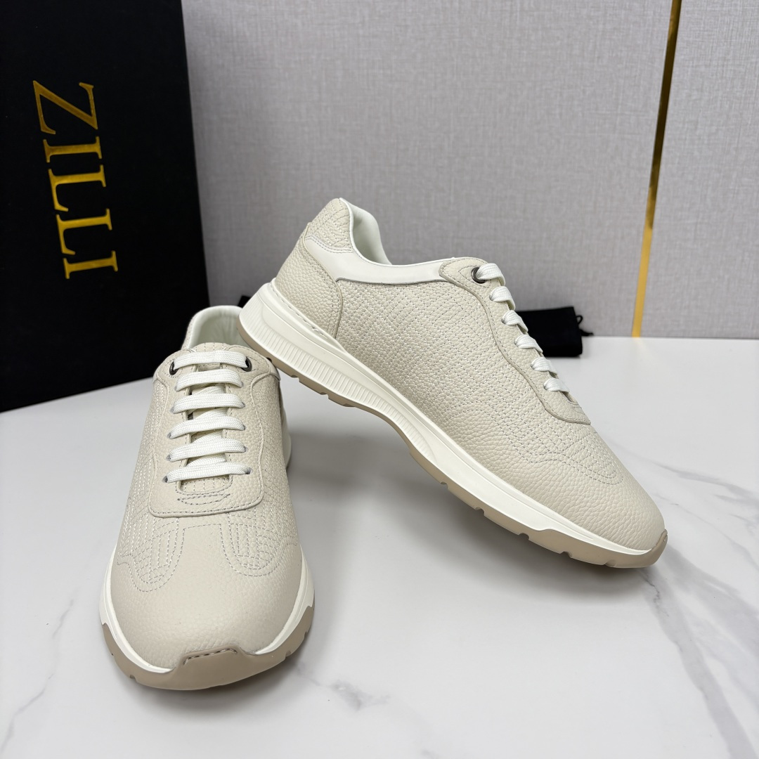 💋💍ZL家新品  Zill* 兹-利  是1970创立的法国奢侈男装品牌   缝线装饰男士休闲运动鞋当法
