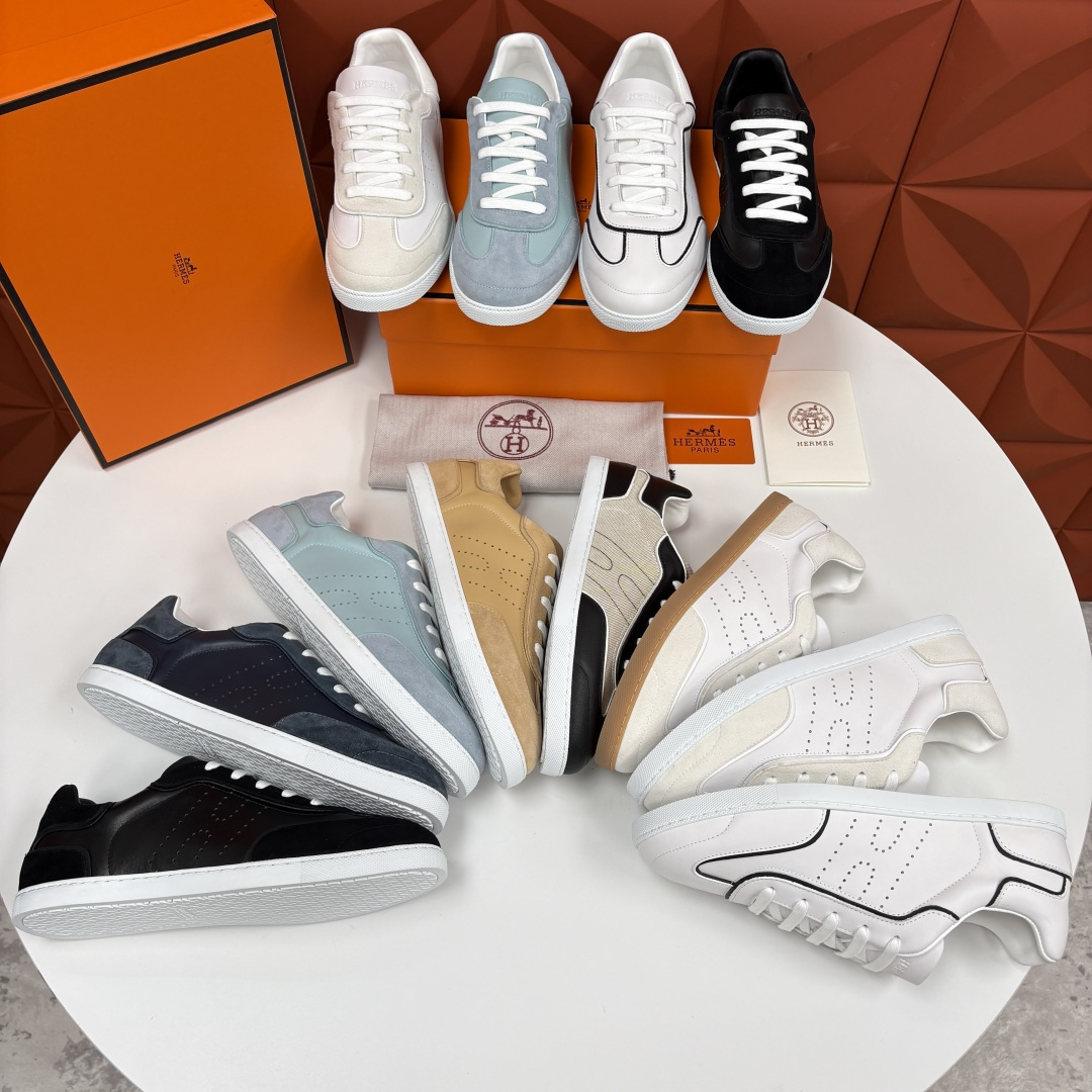 💋💍H家 新品板鞋鞋上架  Match 德训板鞋，官方 9,850  采用进口牛皮拼反毛牛皮/布拼反毛牛