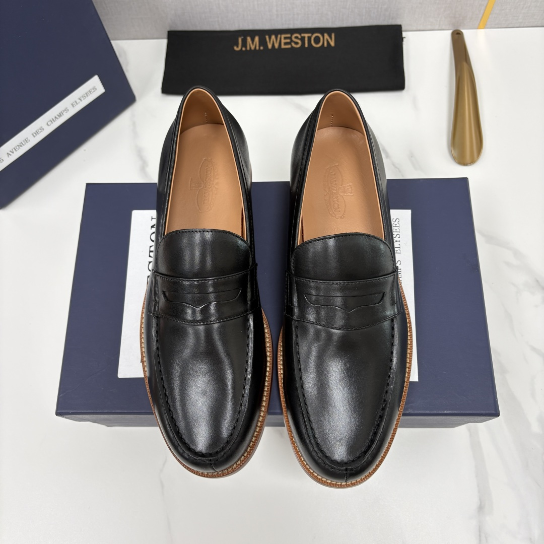 💋💍J.M.Westo*n  威士-顿    品牌经典 180 系列乐福鞋皮鞋   法国顶级皮鞋品牌  