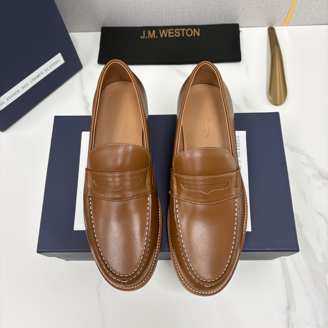 💋💍J.M.Westo*n  威士-顿    品牌经典 180 系列乐福鞋皮鞋   法国顶级皮鞋品牌  