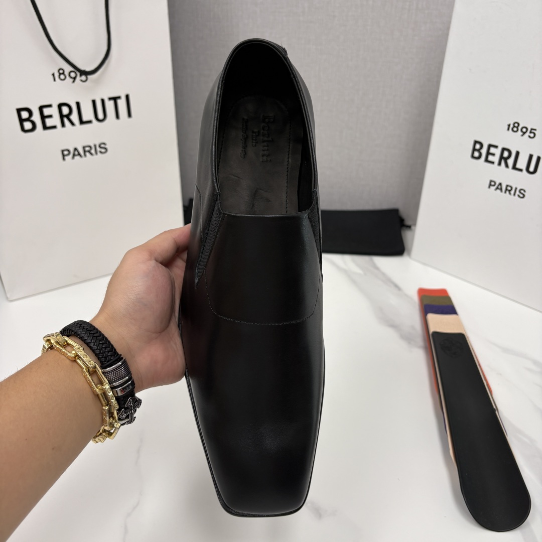 💋💍Berlut* 布鲁提  新款切尔西乐福鞋皮鞋   优雅与舒适的绅士之选[烟花] 男士手工擦色正装鞋
