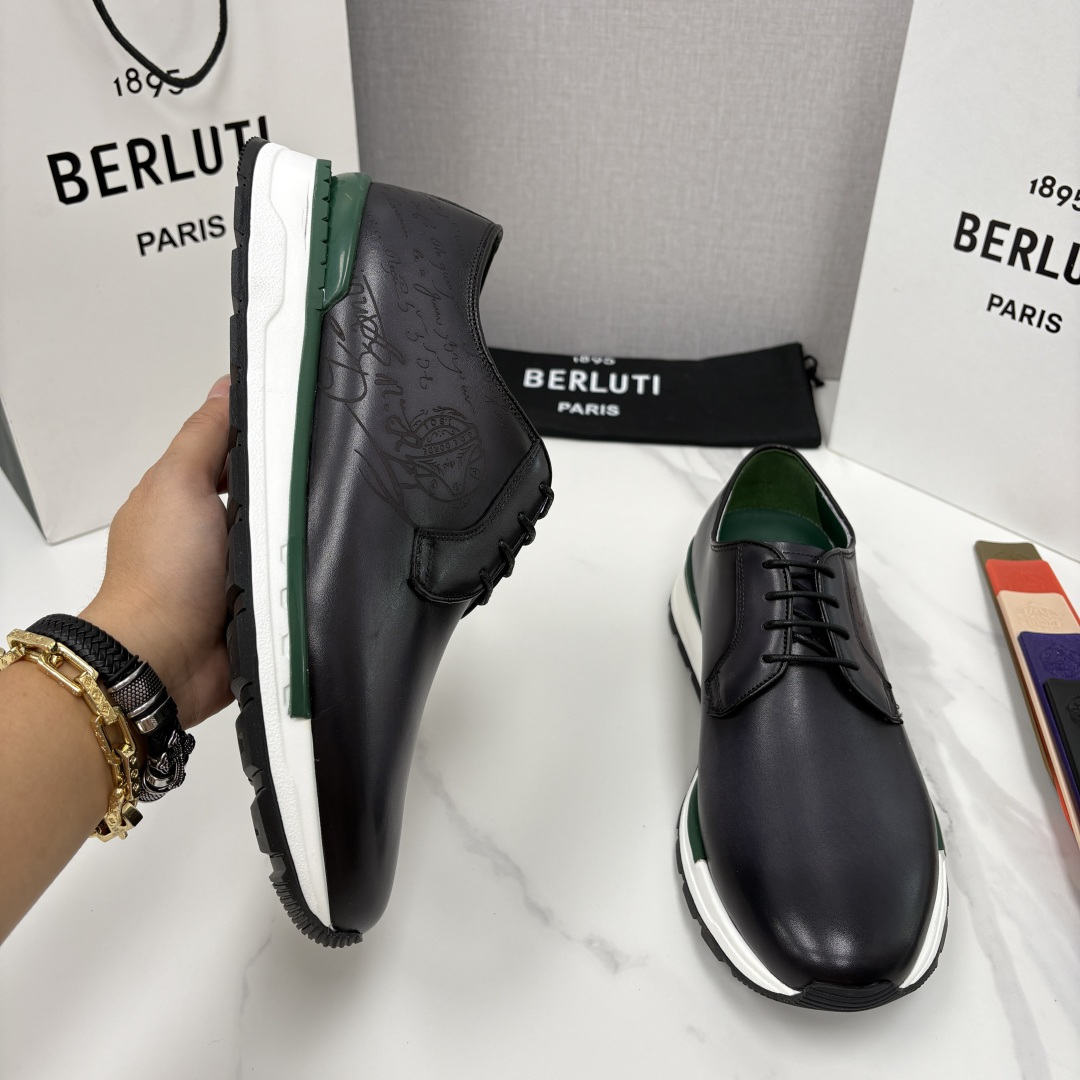💋💍Berlut* 布鲁提 升级版第四代私模大底 Fast Track皮革运动鞋 官方 11,200 💋💍Berlut* 布鲁提 升级版第四代私模大底 Fast Track皮革运动鞋 官方 11,200