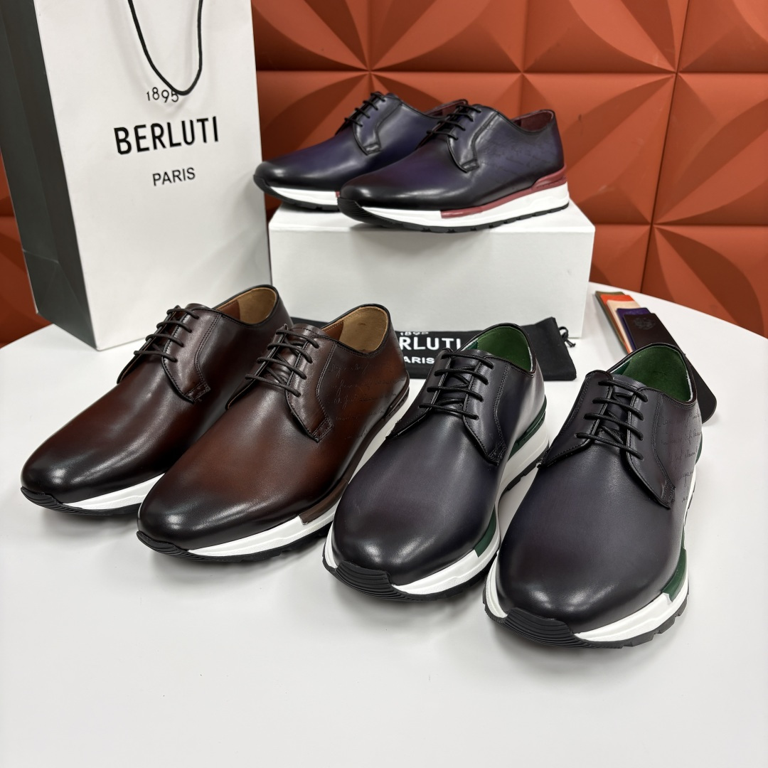 💋💍Berlut* 布鲁提 升级版第四代私模大底 Fast Track皮革运动鞋 官方 11,200 💋💍Berlut* 布鲁提 升级版第四代私模大底 Fast Track皮革运动鞋 官方 11,200
