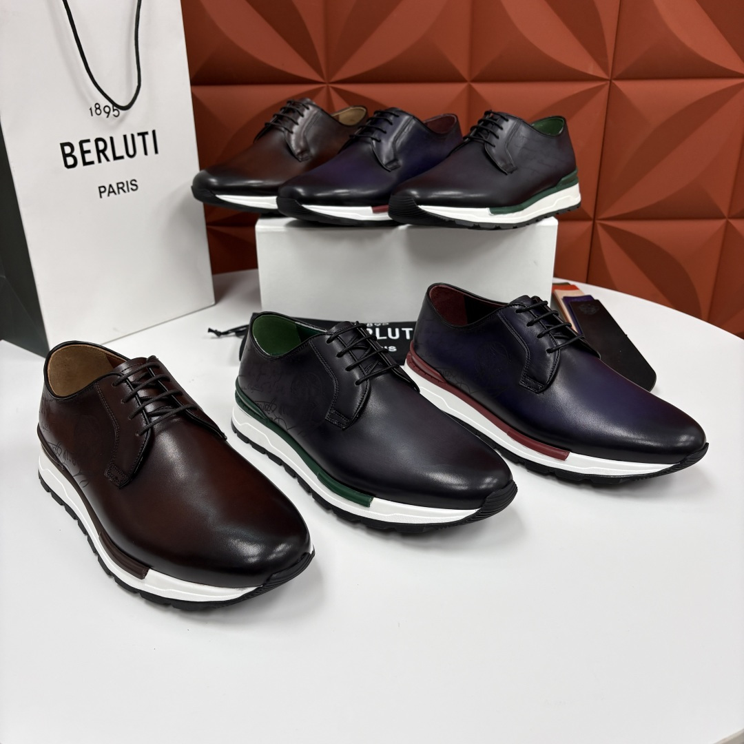 💋💍Berlut* 布鲁提 升级版第四代私模大底 Fast Track皮革运动鞋 官方 11,200 💋💍Berlut* 布鲁提 升级版第四代私模大底 Fast Track皮革运动鞋 官方 11,200