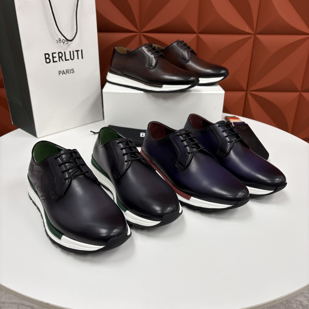 💋💍Berlut* 布鲁提 升级版第四代私模大底 Fast Track皮革运动鞋 官方 11,200 💋💍Berlut* 布鲁提 升级版第四代私模大底 Fast Track皮革运动鞋 官方 11,200