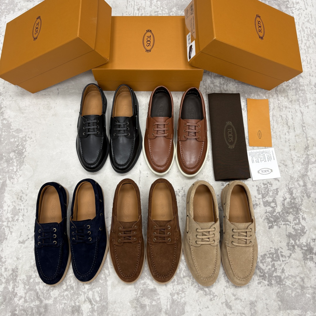 💋💍TOD*S  托德-斯 新品拉菲草（汤德森）OTV绒面皮革船鞋鞋上🆕  官方  6,300   本款