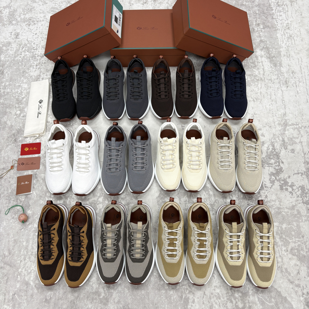 💋💍LP 家新品   Loro Pian*   诺悠*翩雅   Week End Walk 男士网面牛皮