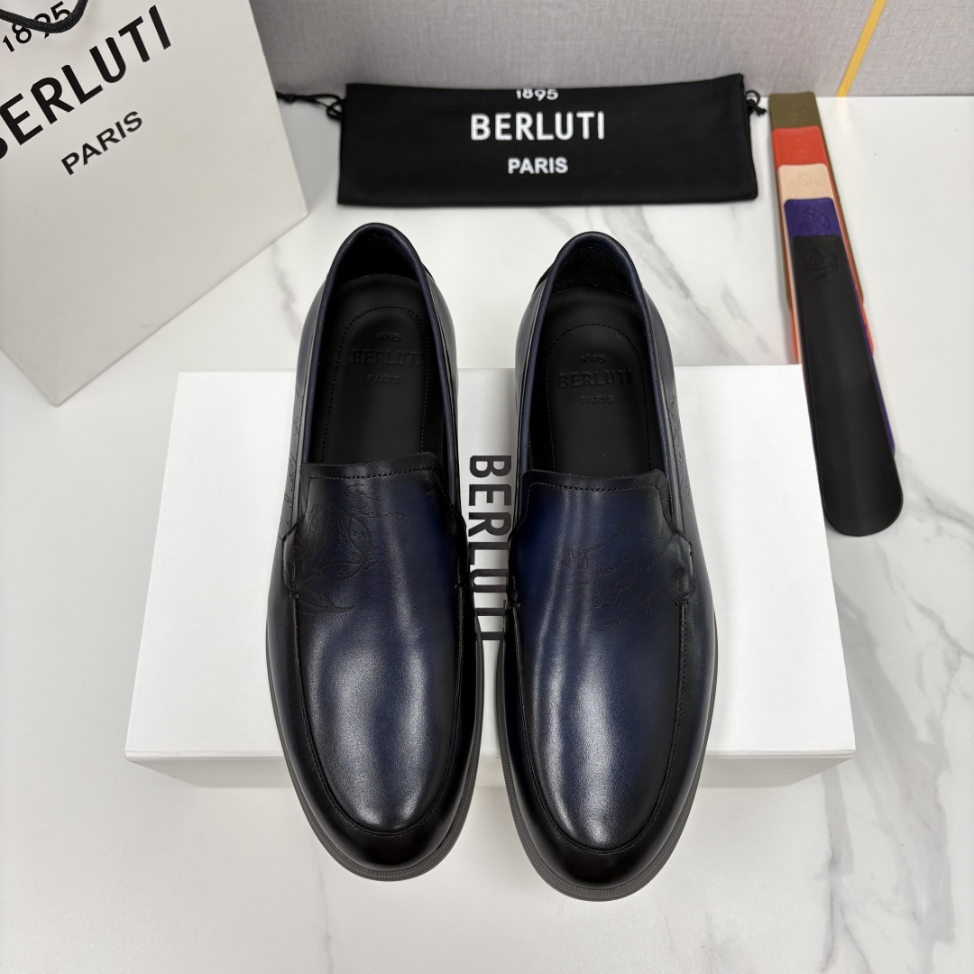 💋💍Berlut* 布鲁提  新款手工擦色乐福鞋上新    🆕男士手工擦色皮鞋 优雅与舒适的完美融合  