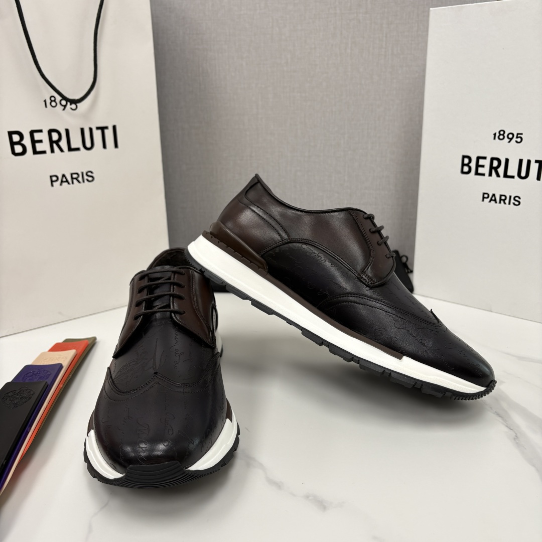 💋💍Berlut* 布鲁提定制款双拼色运动鞋, 升级版第四代私模大底 Fast Track走秀皮革运动鞋 💋💍Berlut* 布鲁提定制款双拼色运动鞋, 升级版第四代私模大底 Fast Track走秀皮革运动鞋