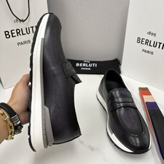 💋💍Berlut* 布鲁提定制款满雕花一脚蹬, 升级版第四代私模大底 Fast Track走秀皮革运动鞋 💋💍Berlut* 布鲁提定制款满雕花一脚蹬, 升级版第四代私模大底 Fast Track走秀皮革运动鞋