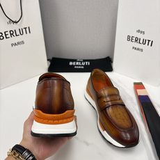 💋💍Berlut* 布鲁提定制款满雕花一脚蹬, 升级版第四代私模大底 Fast Track走秀皮革运动鞋 💋💍Berlut* 布鲁提定制款满雕花一脚蹬, 升级版第四代私模大底 Fast Track走秀皮革运动鞋
