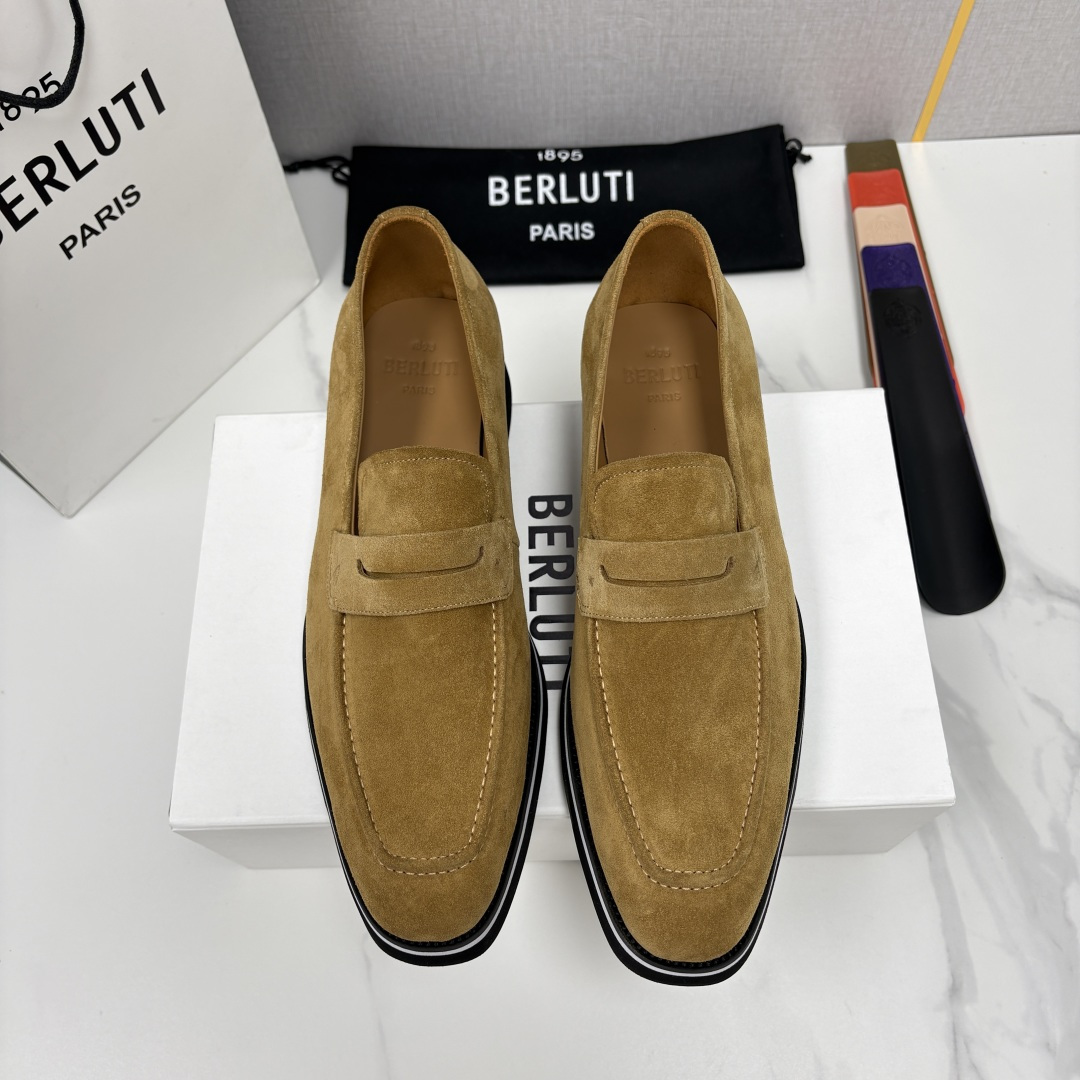💋 💍  BERLUT* 布鲁提 New Alessio皮革乐福鞋鞋  官方   21,600   男士