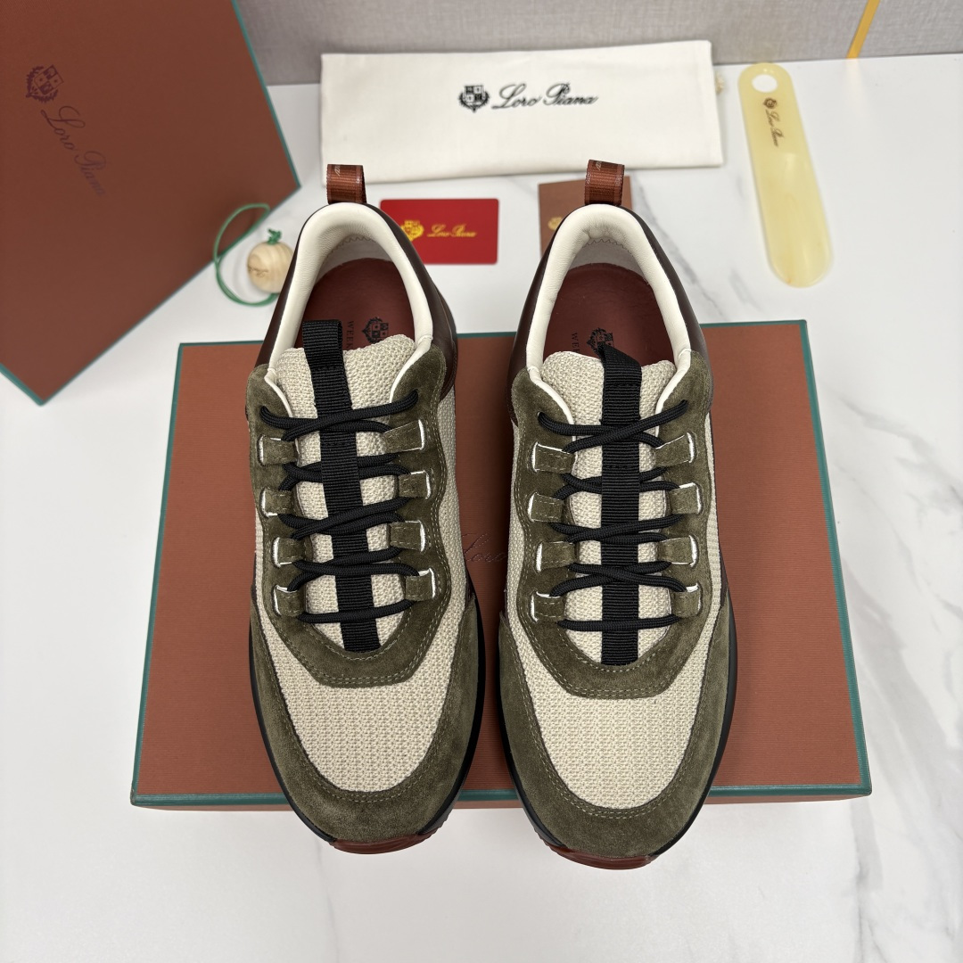 💋💍LP 家新品   Loro Pian*   诺悠*翩雅   Week End Walk 男士网面牛皮