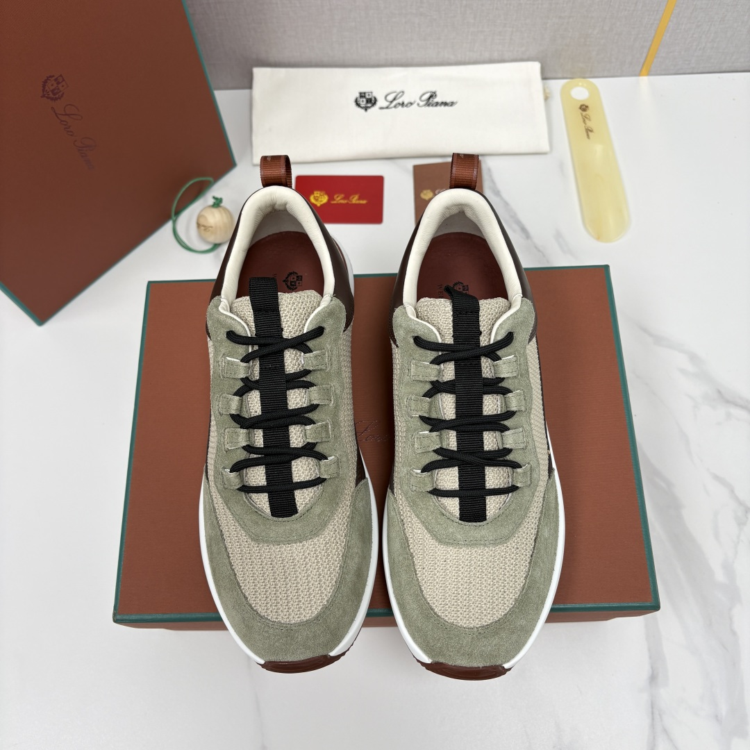 💋💍LP 家新品   Loro Pian*   诺悠*翩雅   Week End Walk 男士网面牛皮