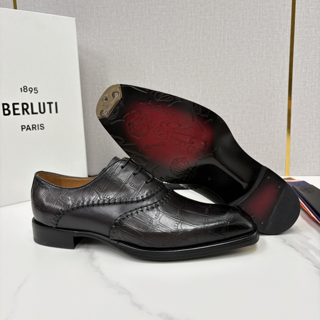 💋💍Berlut* 布鲁提 新款男士手工擦色正装皮鞋上新🆕 鳄鱼纹牛津鞋的商务与格调的极致融合 💋💍Berlut* 布鲁提 新款男士手工擦色正装皮鞋上新🆕 鳄鱼纹牛津鞋的商务与格调的极致融合