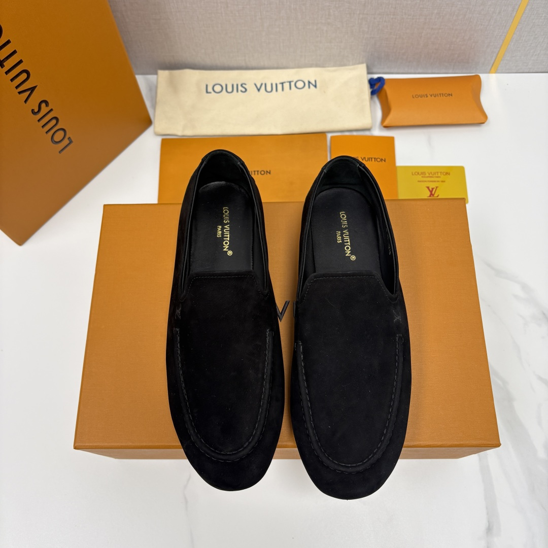 💋💍L 家新品 LOU*S  VUITTO*  新品男士懒人休闲驾车乐福鞋    甄选进口头层反绒牛皮制