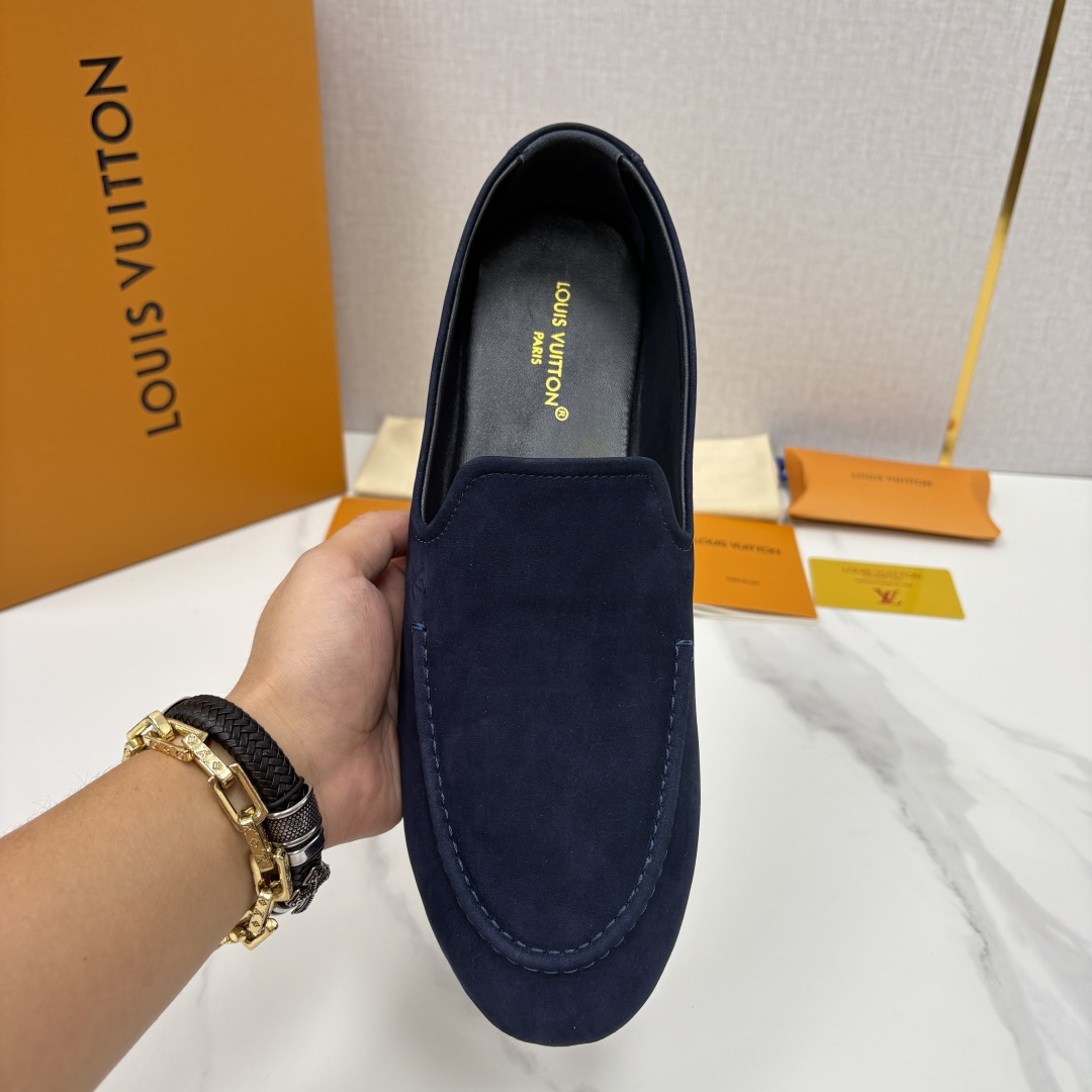 💋💍L 家新品 LOU*S  VUITTO*  新品男士懒人休闲驾车乐福鞋    甄选进口头层反绒牛皮制