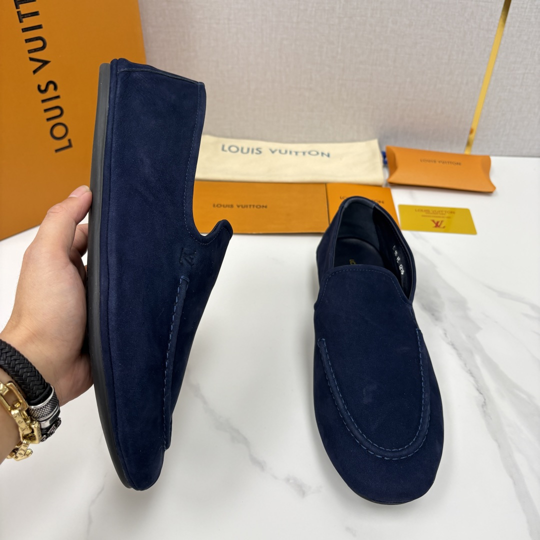 💋💍L 家新品 LOU*S  VUITTO*  新品男士懒人休闲驾车乐福鞋    甄选进口头层反绒牛皮制