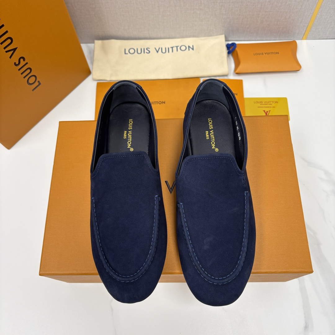 💋💍L 家新品 LOU*S  VUITTO*  新品男士懒人休闲驾车乐福鞋    甄选进口头层反绒牛皮制