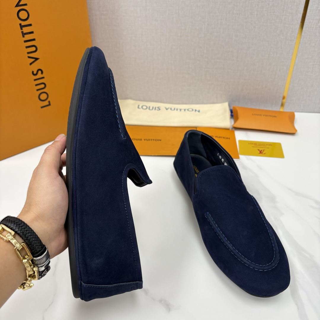💋💍L 家新品 LOU*S  VUITTO*  新品男士懒人休闲驾车乐福鞋    甄选进口头层反绒牛皮制