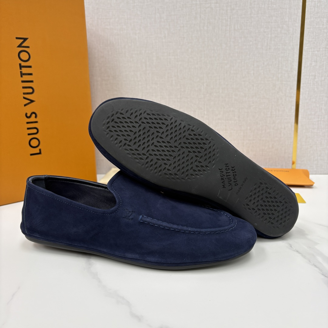 💋💍L 家新品 LOU*S  VUITTO*  新品男士懒人休闲驾车乐福鞋    甄选进口头层反绒牛皮制
