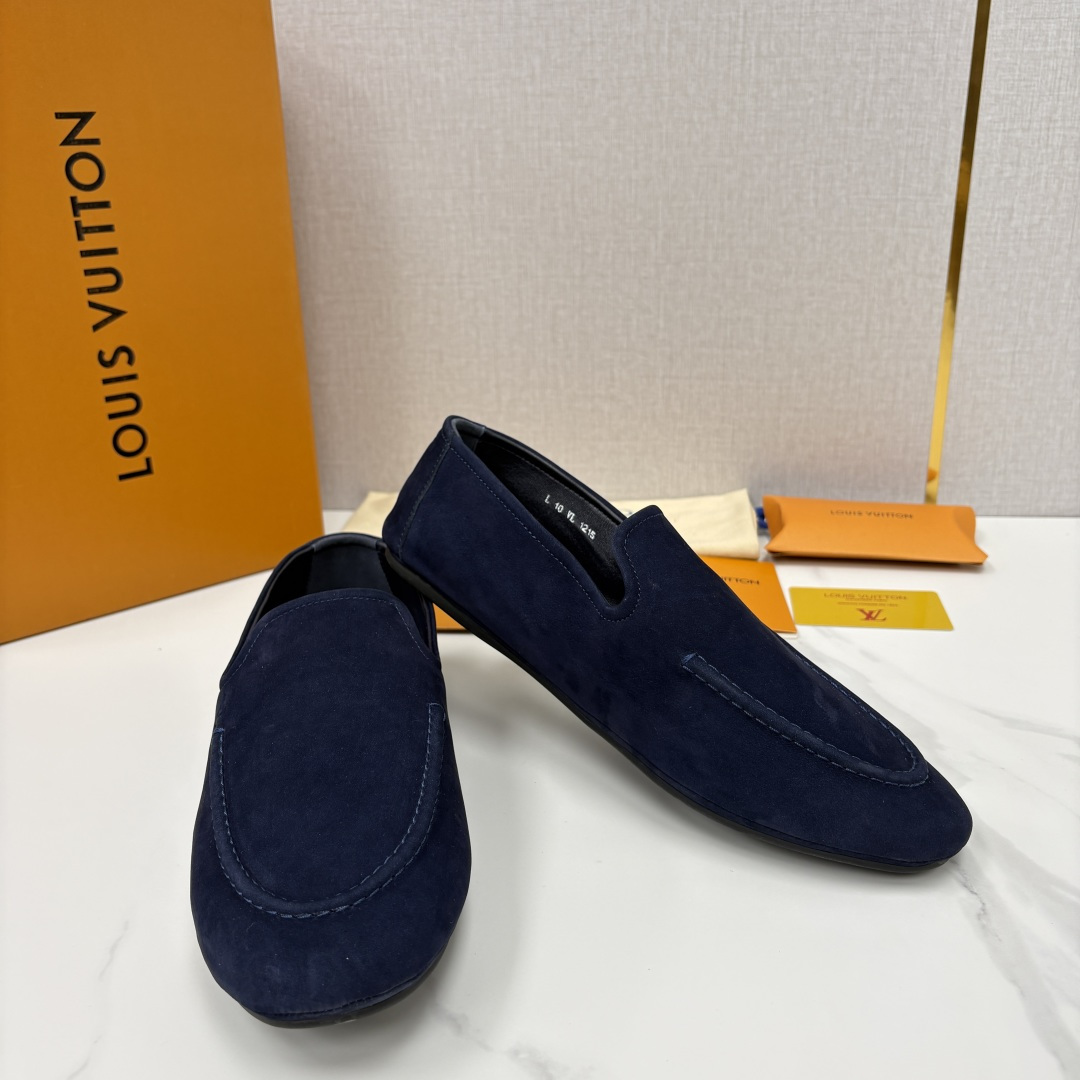 💋💍L 家新品 LOU*S  VUITTO*  新品男士懒人休闲驾车乐福鞋    甄选进口头层反绒牛皮制
