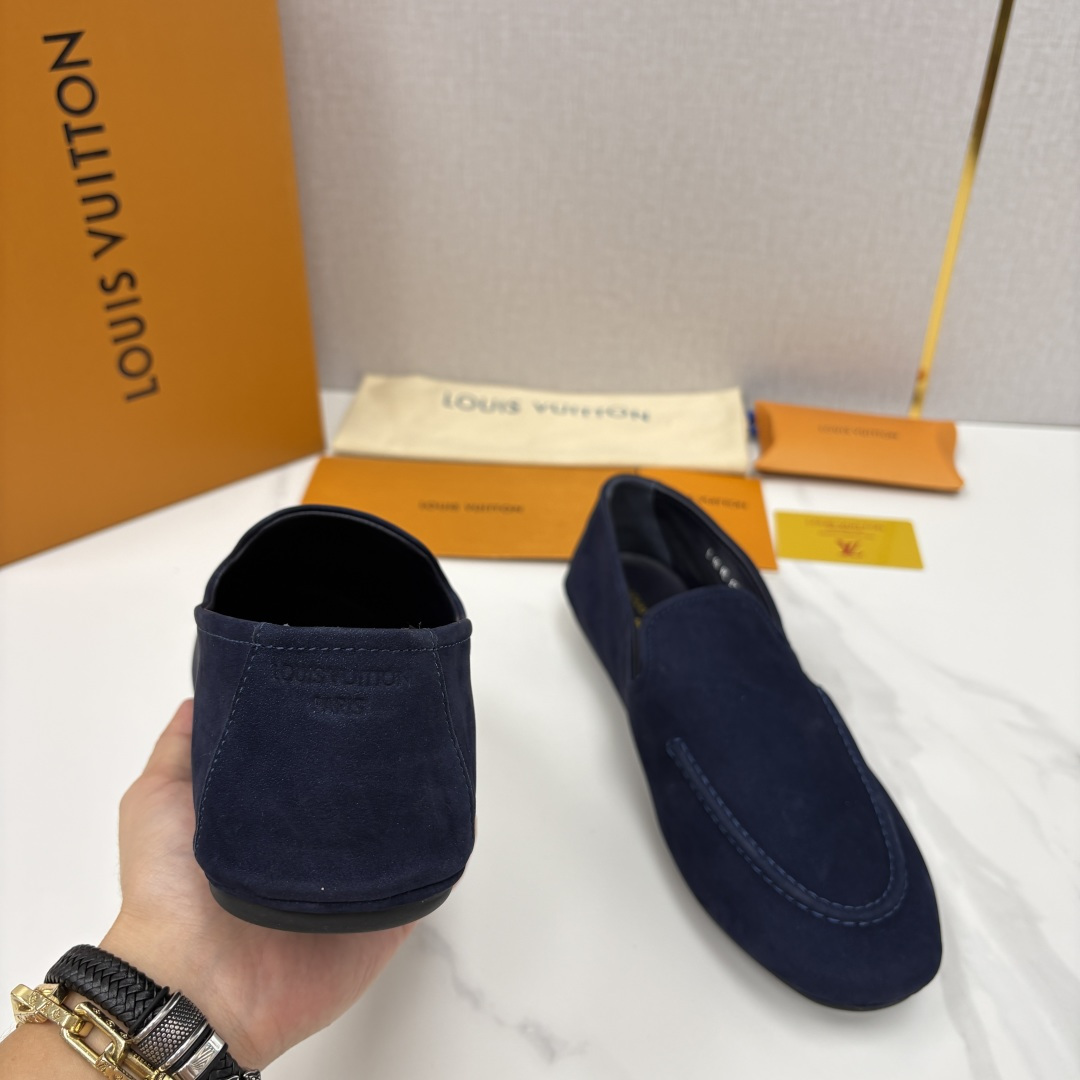 💋💍L 家新品 LOU*S  VUITTO*  新品男士懒人休闲驾车乐福鞋    甄选进口头层反绒牛皮制