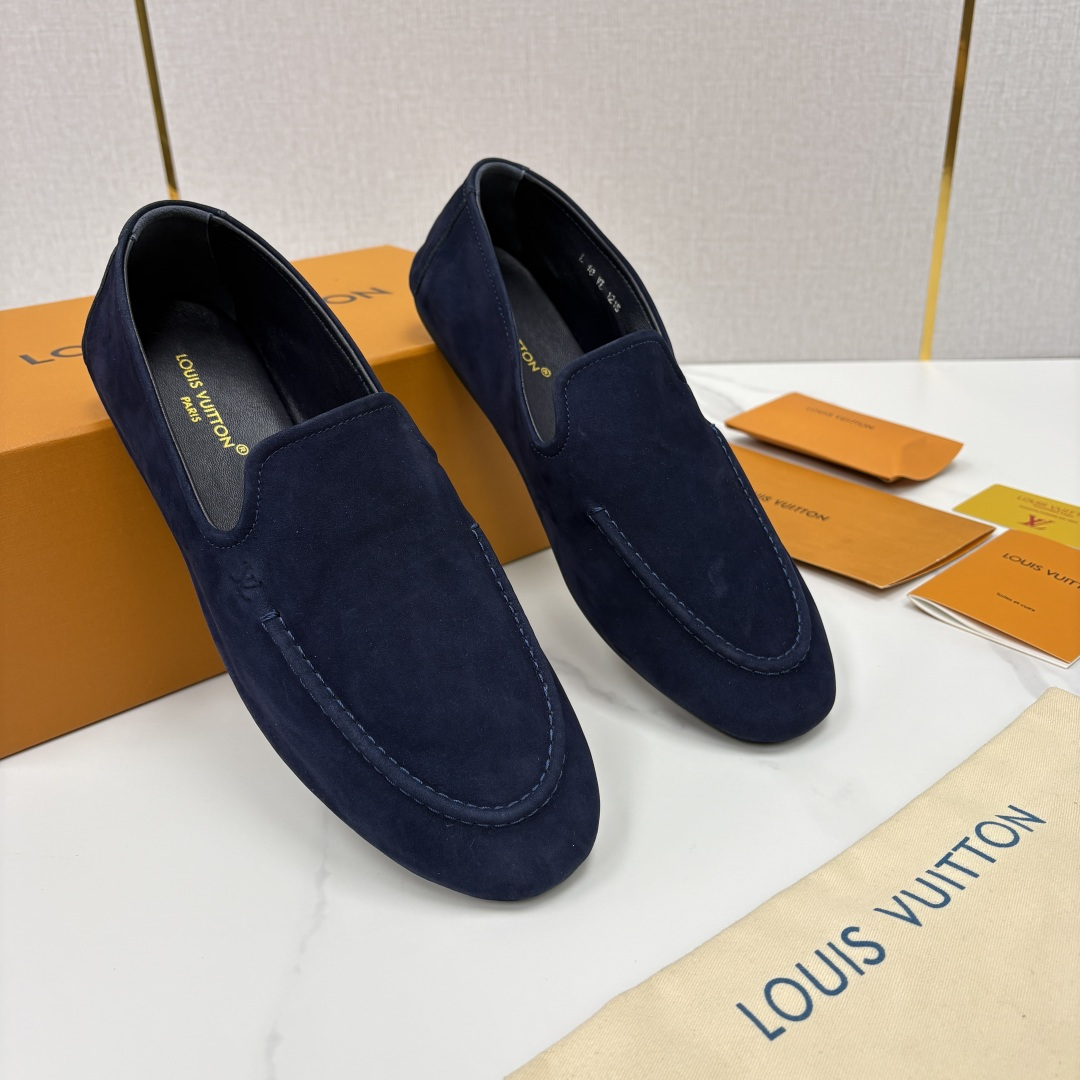 💋💍L 家新品 LOU*S  VUITTO*  新品男士懒人休闲驾车乐福鞋    甄选进口头层反绒牛皮制