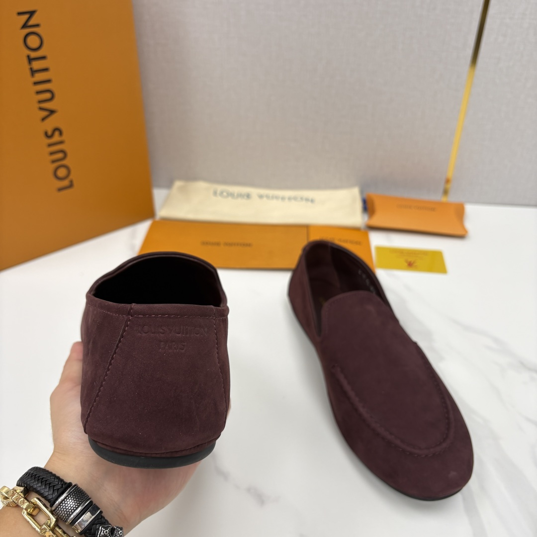 💋💍L 家新品 LOU*S  VUITTO*  新品男士懒人休闲驾车乐福鞋    甄选进口头层反绒牛皮制