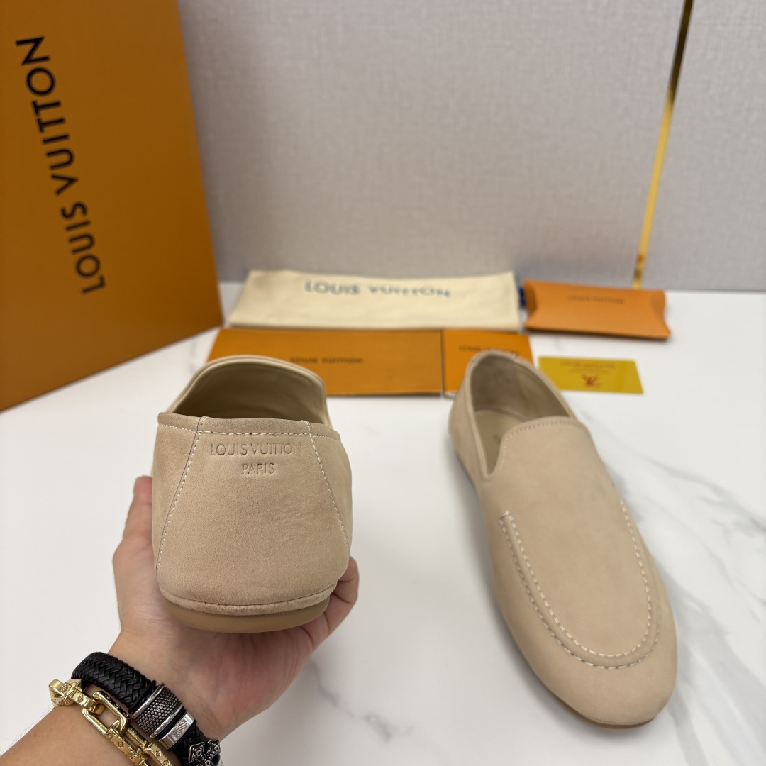💋💍L 家新品 LOU*S  VUITTO*  新品男士懒人休闲驾车乐福鞋    甄选进口头层反绒牛皮制