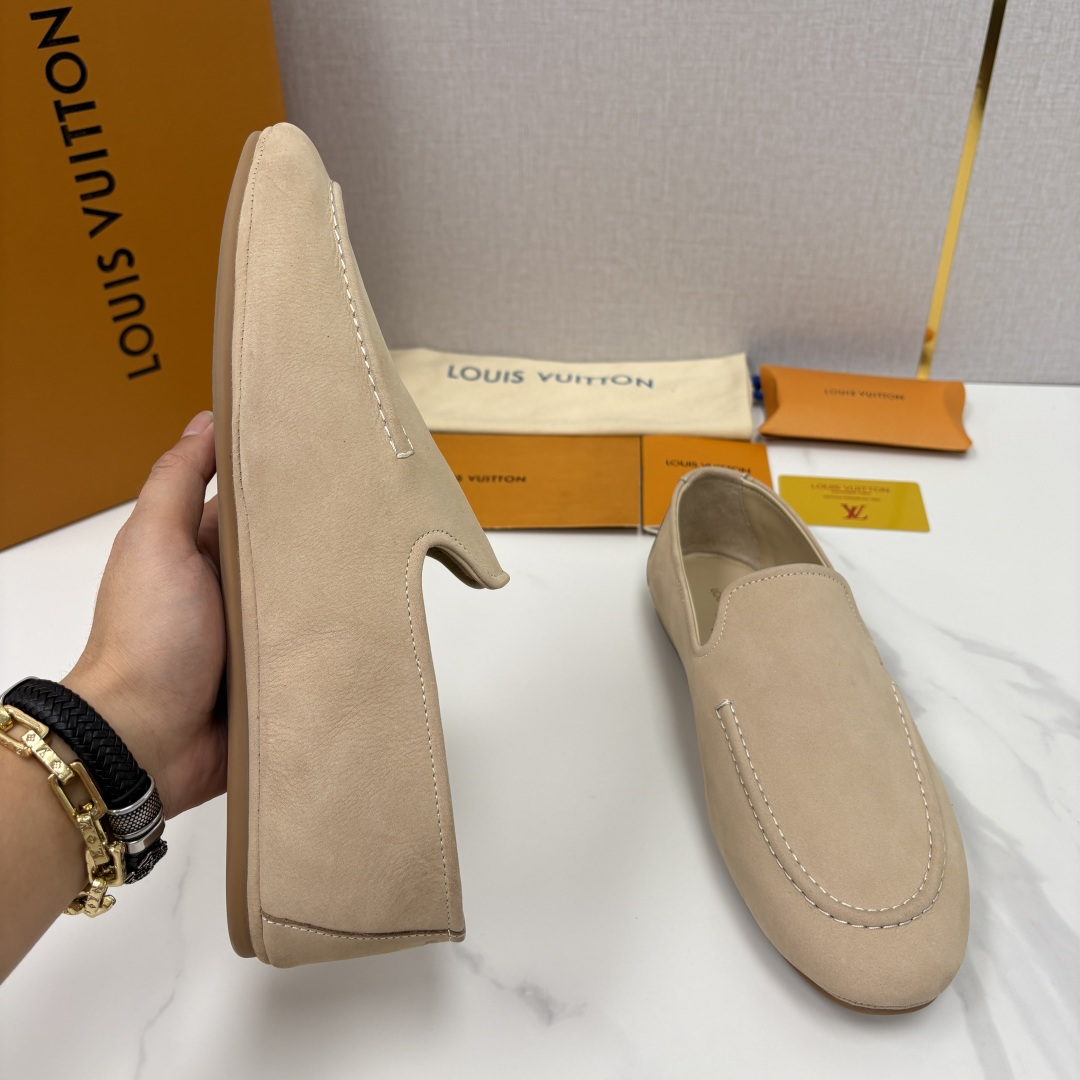 💋💍L 家新品 LOU*S  VUITTO*  新品男士懒人休闲驾车乐福鞋    甄选进口头层反绒牛皮制