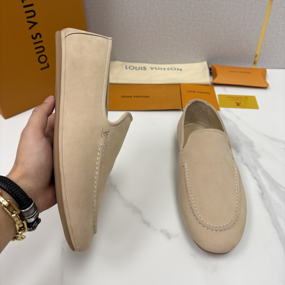 💋💍L 家新品 LOU*S  VUITTO*  新品男士懒人休闲驾车乐福鞋    甄选进口头层反绒牛皮制